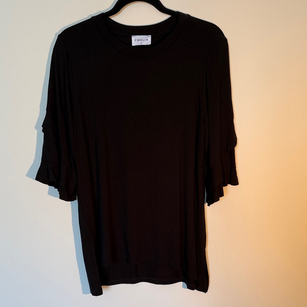 Emelia Women's Black Short Sleeve Top